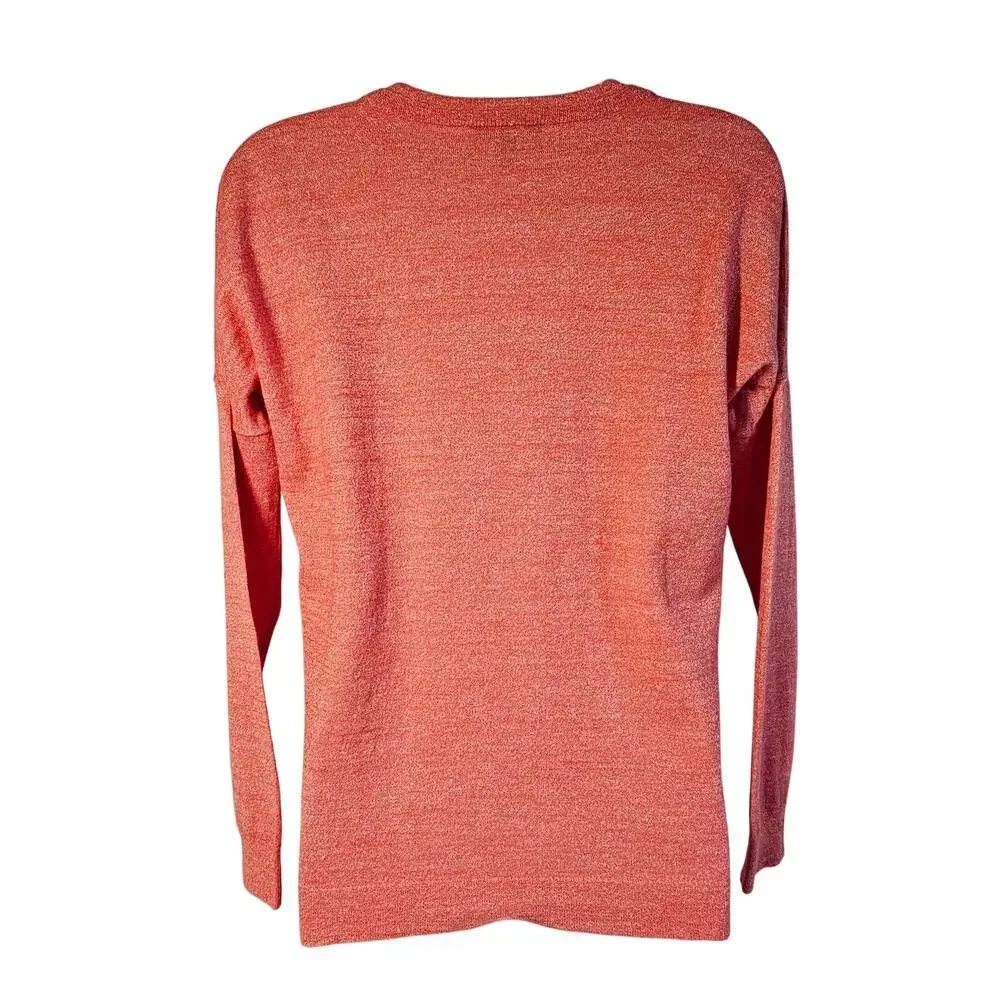 J. Crew Relaxed Fit V-Neck Merino Wool and Linen Blend Sweater Size S